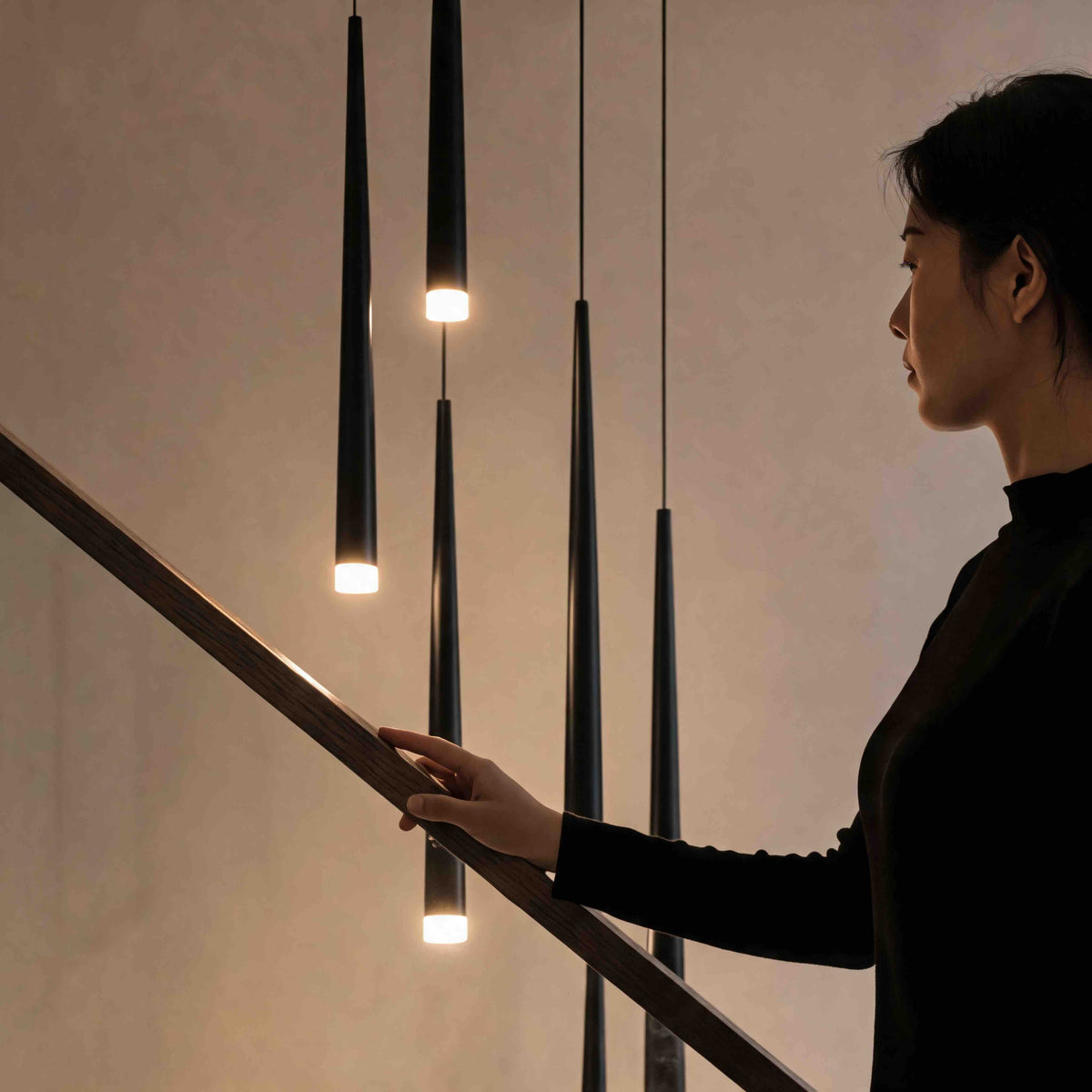 Moderne nordisk loftlampe - justerbar lampe til direkte montering, ramme i jern og akryl, dæmpbar LED med 6-68 hoveder