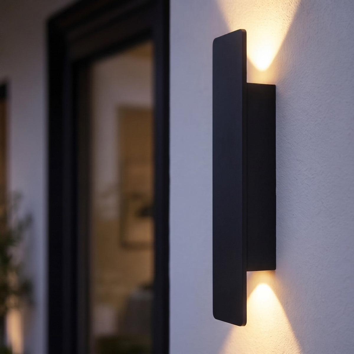 Modern utomhusvägglampa i aluminium – 18 W väggmonterad LED-armatur, vädertålig