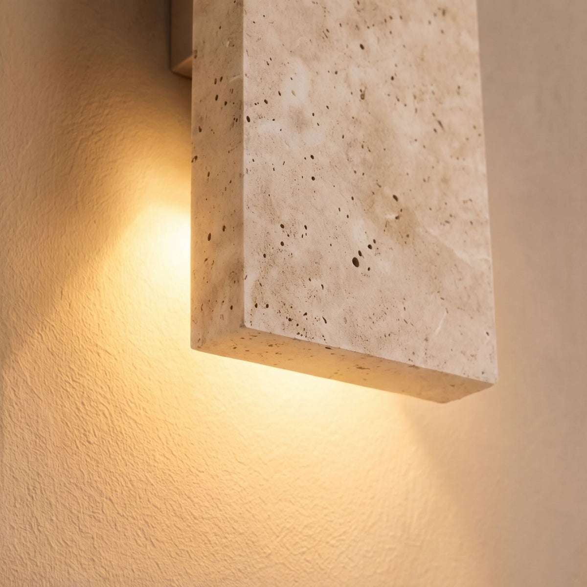 Modern dimbar LED-vägglampa i natursten — 18W, IP65