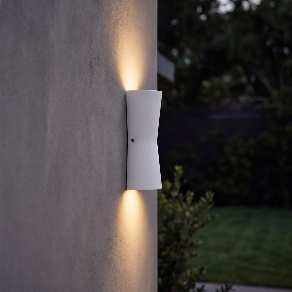 Modern Outdoor LED Wall Lantern — Waterproof Metal and Acrylic Frame