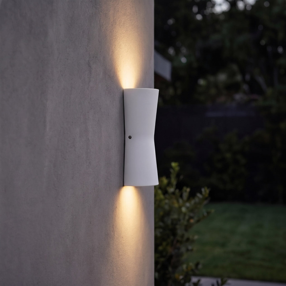 Modern Outdoor LED Wall Lantern — Waterproof Metal and Acrylic Frame