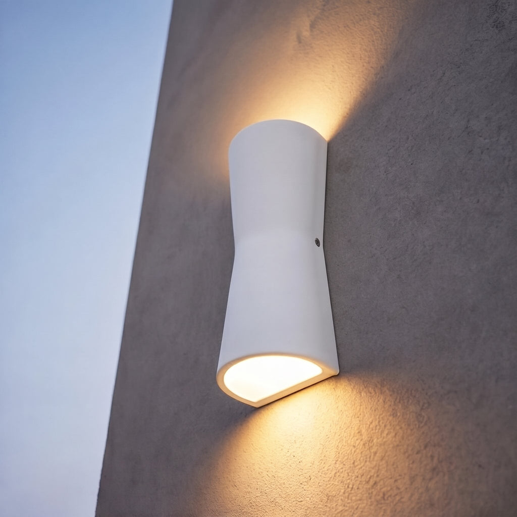 Modern Outdoor LED Wall Lantern — Waterproof Metal and Acrylic Frame