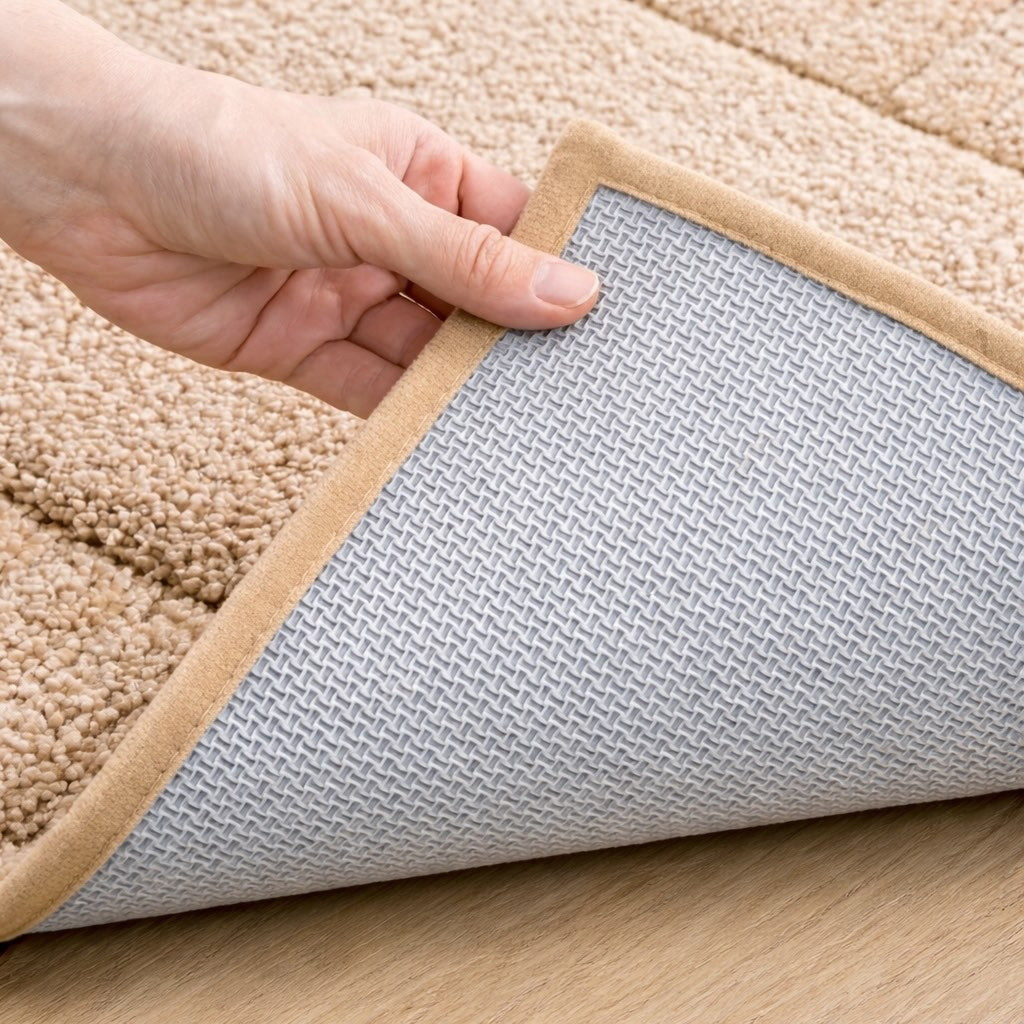Modern Stripe Bath Mat — Quick Drying, Non-Slip, Soft Flocked Surface