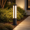 Moderne Aluminium-Pollerleuchte – Zylindrische Bodenmontage, Outdoor-LED, wasserdicht, 3000K warmweiß