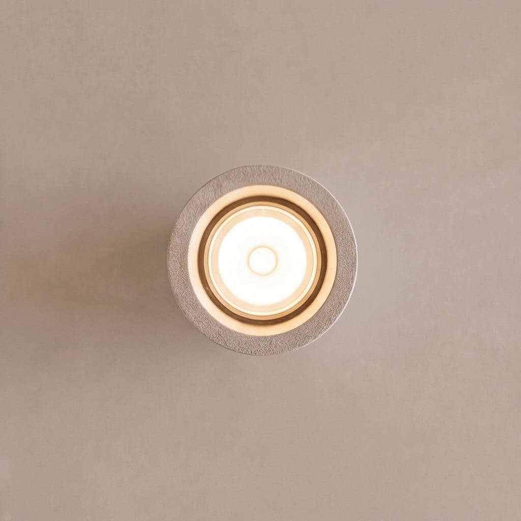 Modern minimalistisk rund taklampa - justerbar LED-armatur i betong