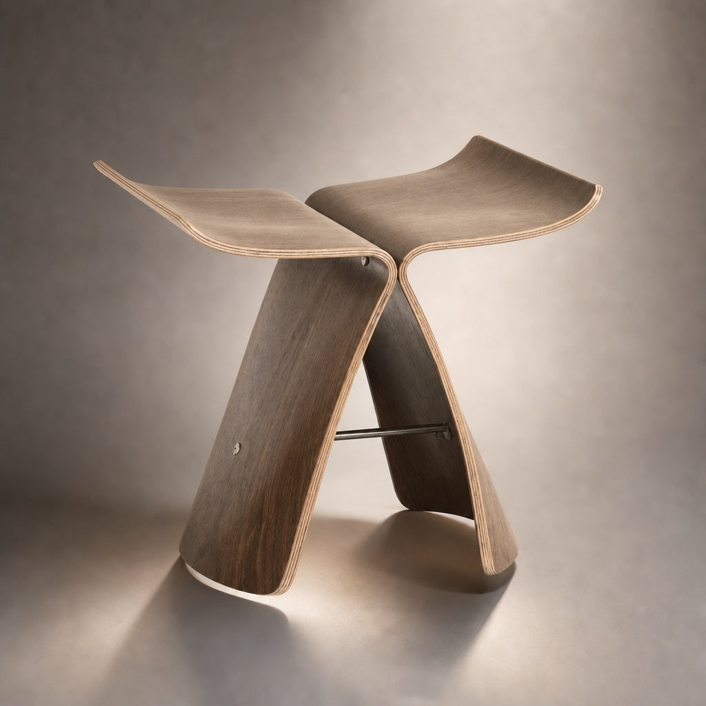 Panca da tavolino moderna in legno in stile scandinavo – Design regolabile, gambe in acciaio inossidabile