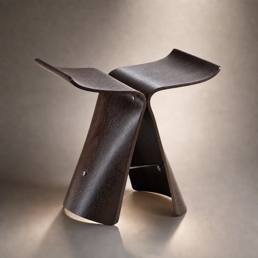 Panca da tavolino moderna in legno in stile scandinavo – Design regolabile, gambe in acciaio inossidabile