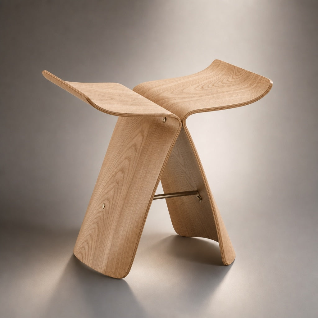 Panca da tavolino moderna in legno in stile scandinavo – Design regolabile, gambe in acciaio inossidabile