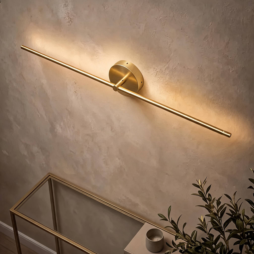 Modern Metal LED Wall Sconce — Adjustable Linear Design, Warm & Cool Light Options