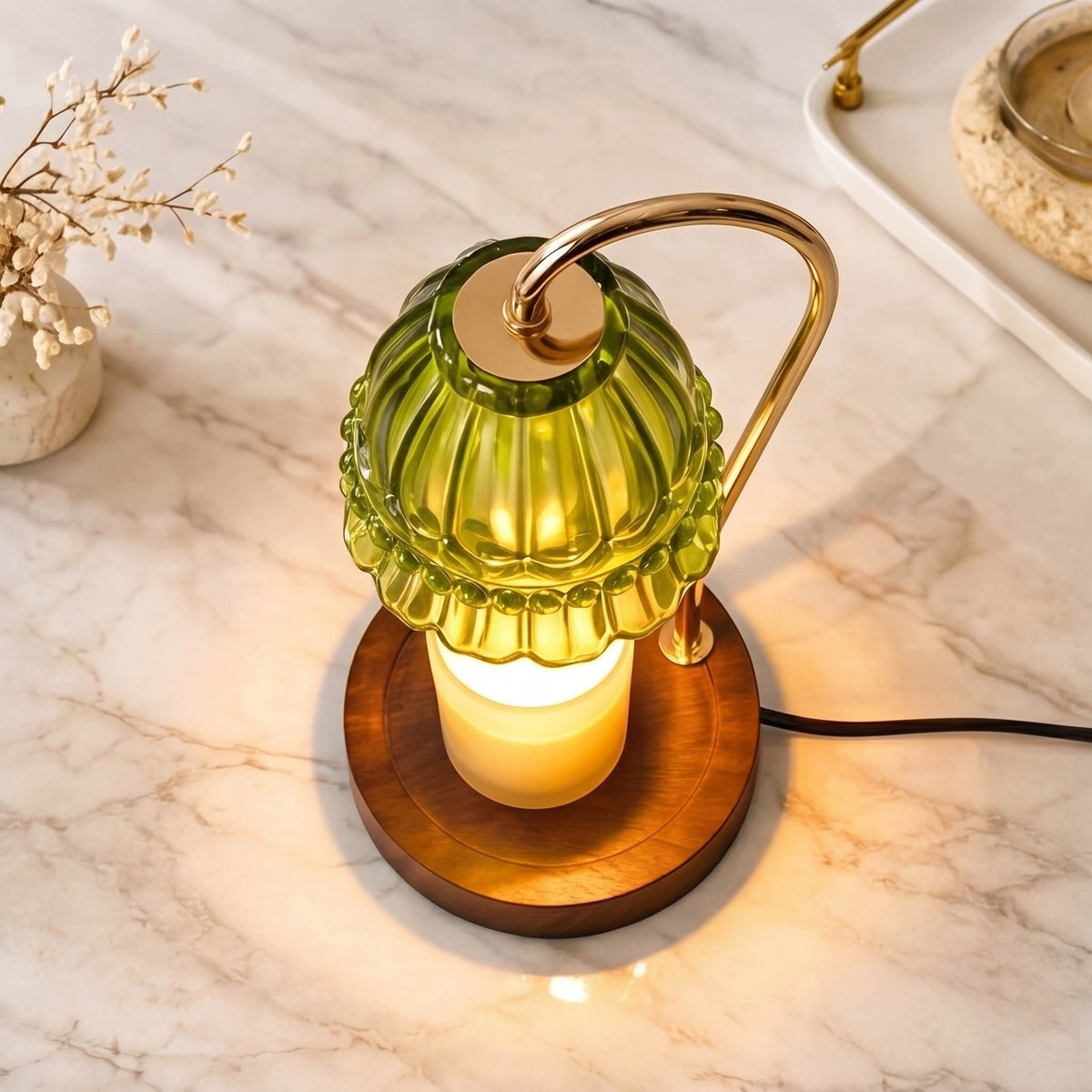 Lampada moderna da parete per sciogliere la cera — luce alogena, dimmer regolabile, alimentazione CA 90-260V