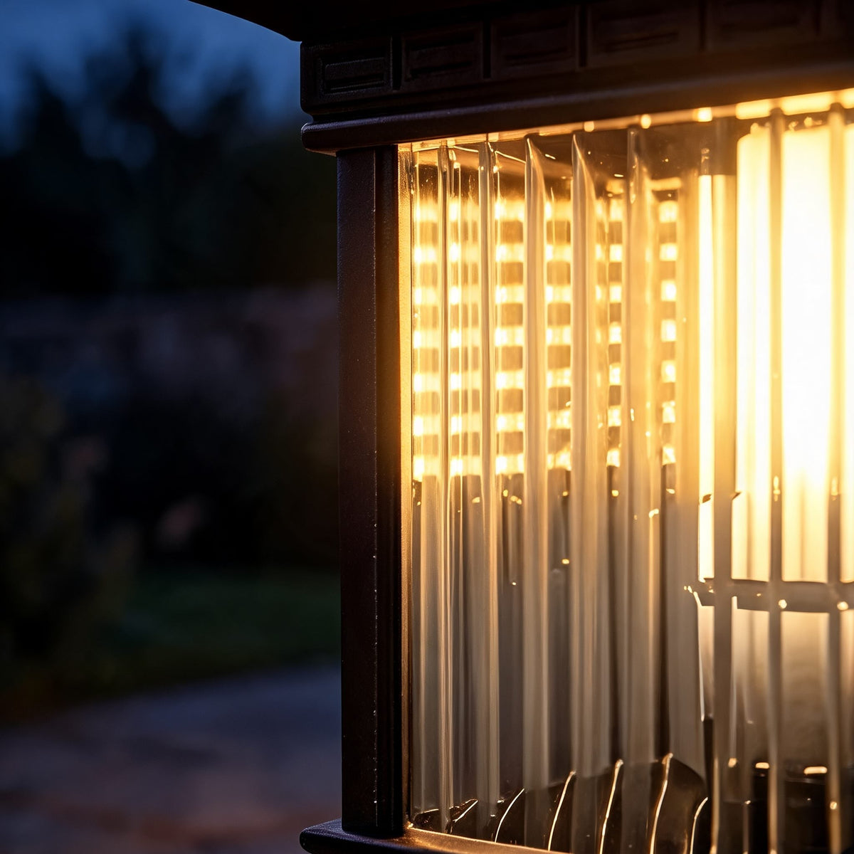 Modern väggmonterad solcellsdriven trädgårdslampa — pressgjuten aluminium, justerbar dimbar LED, vattentät