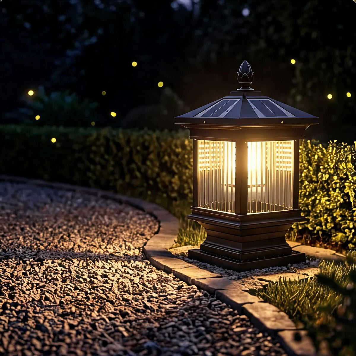 Modern väggmonterad solcellsdriven trädgårdslampa — pressgjuten aluminium, justerbar dimbar LED, vattentät