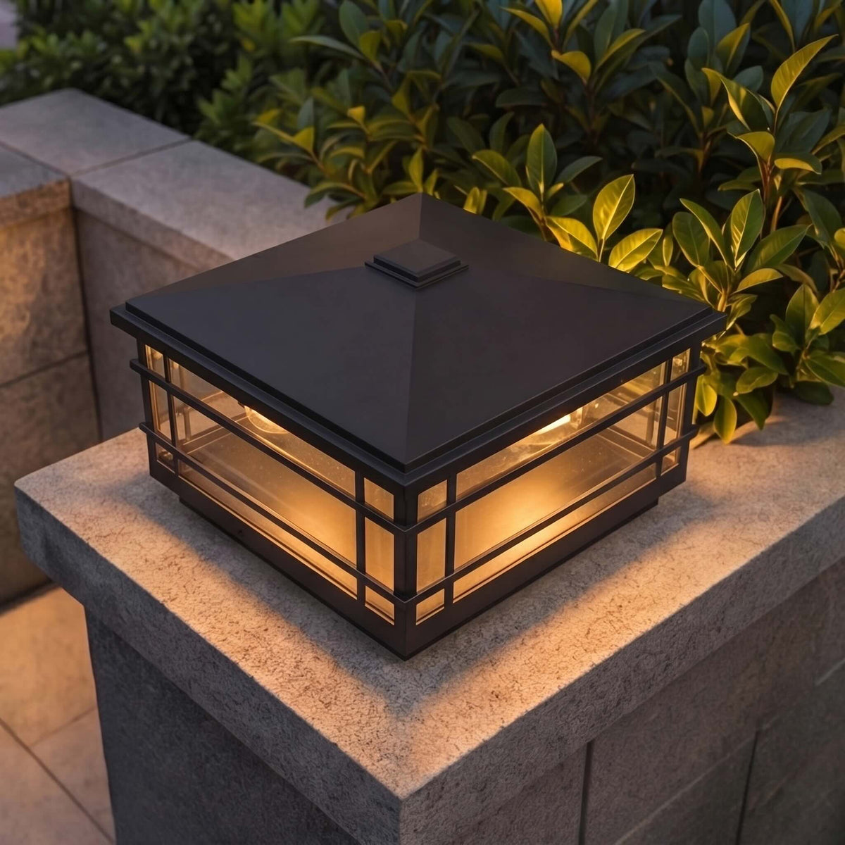 Modern Outdoor Wall Light — Wall-Mounted Aluminum Alloy, Transparent Glass Shade, IP54