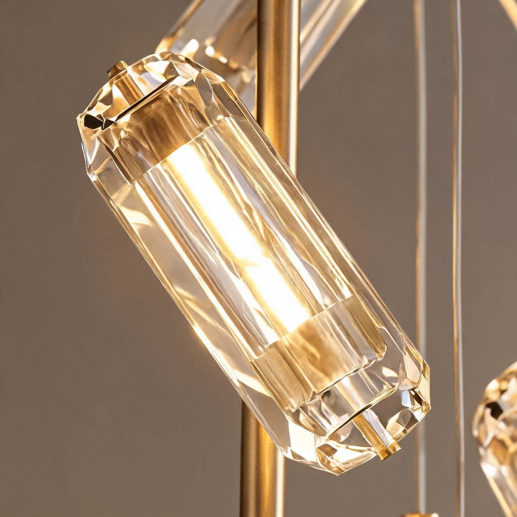 Moderne LED-pendellysekrone med 20 lamper — justerbar aluminiumsramme, akrylskærm