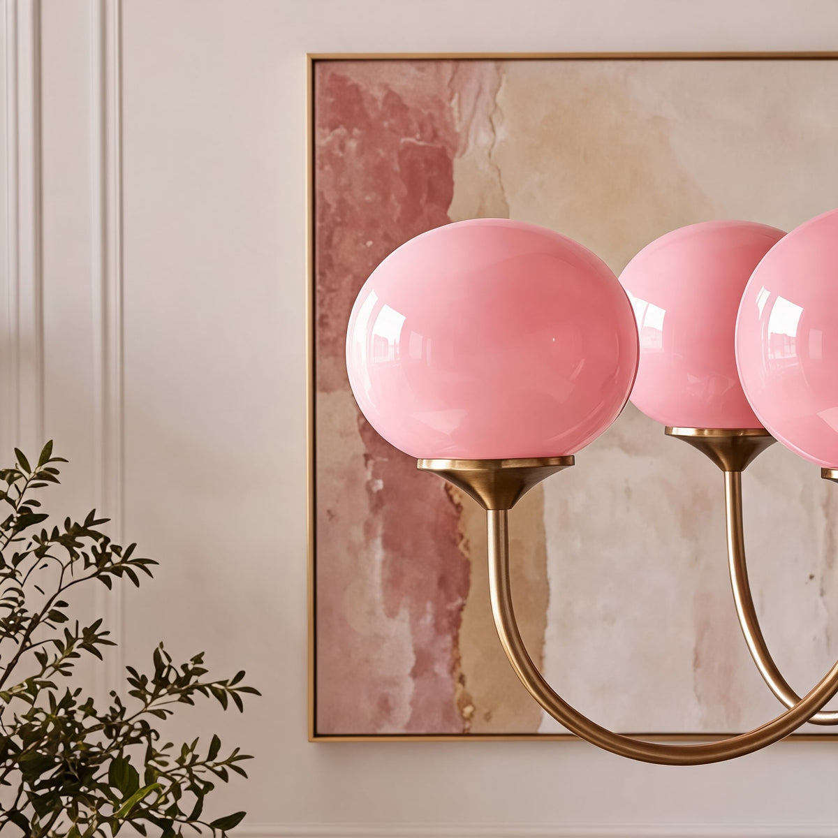 Lámpara colgante moderna de araña con brazo ajustable — luminaria con pantalla de cristal