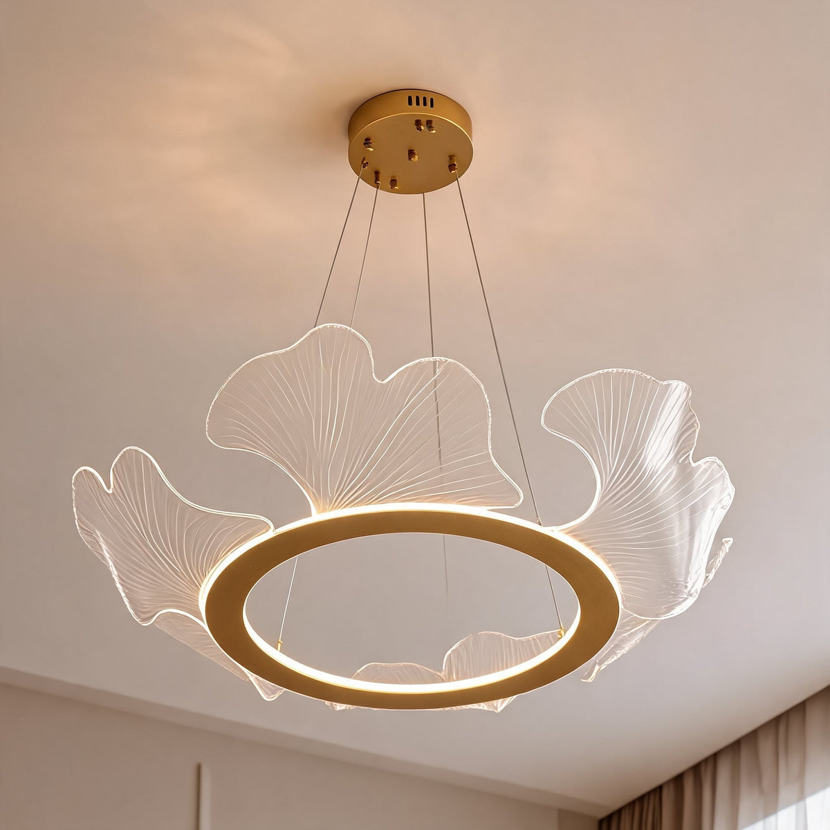 Modern, 3 fényforrásos LED-csillár - állítható üvegárnyékolós mennyezeti lámpatest