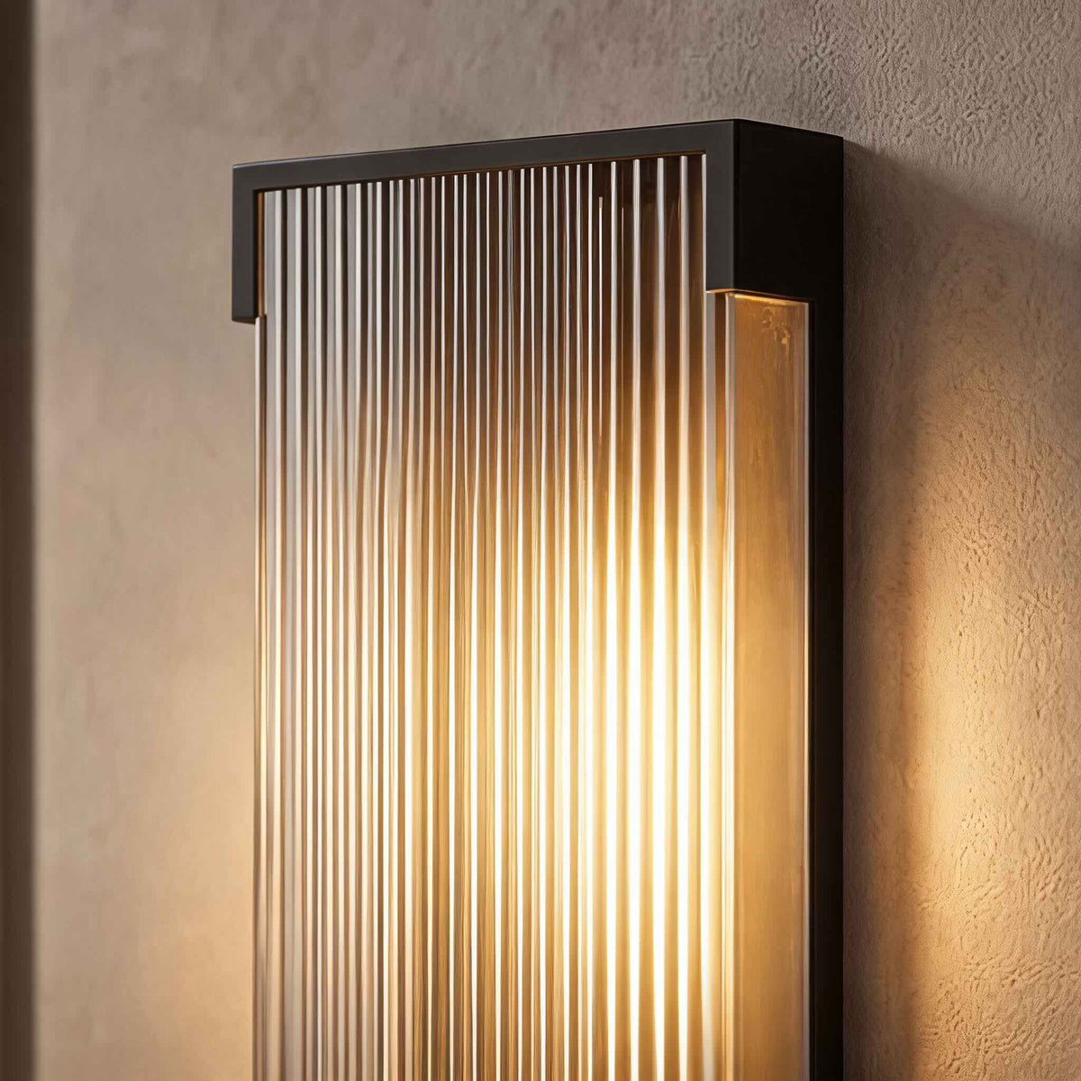 Vattentät vägglampa i rostfritt stål enligt IP65 – modern utanpåliggande montering, integrerad LED-utomhuslampa