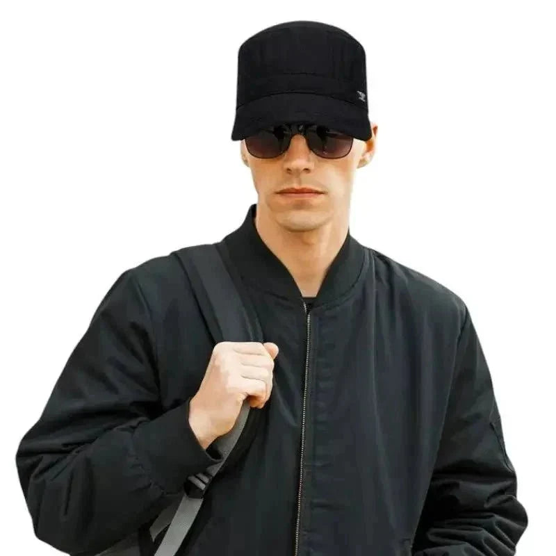 Breathable Cotton Cap — Reinforced Curved Brim, Ventilated Side Openings