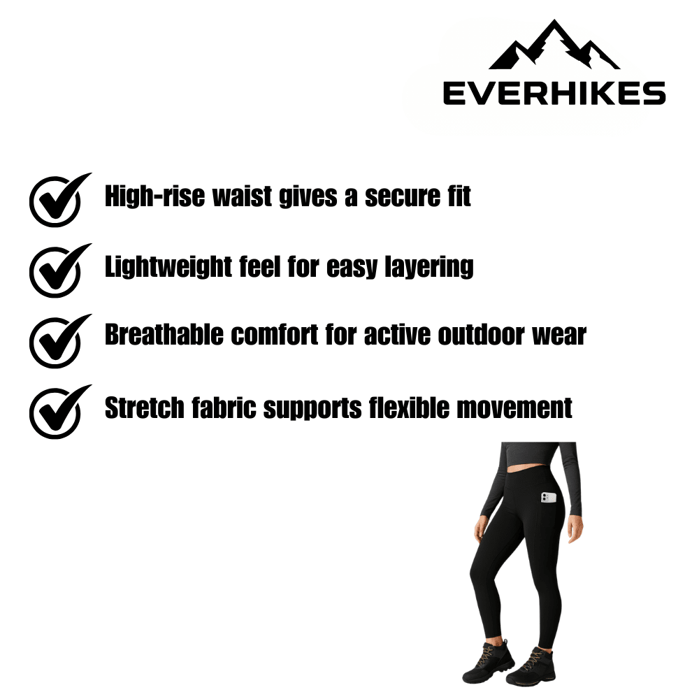 Leggings da trekking da donna a vita alta elasticizzati in tutte le direzioni