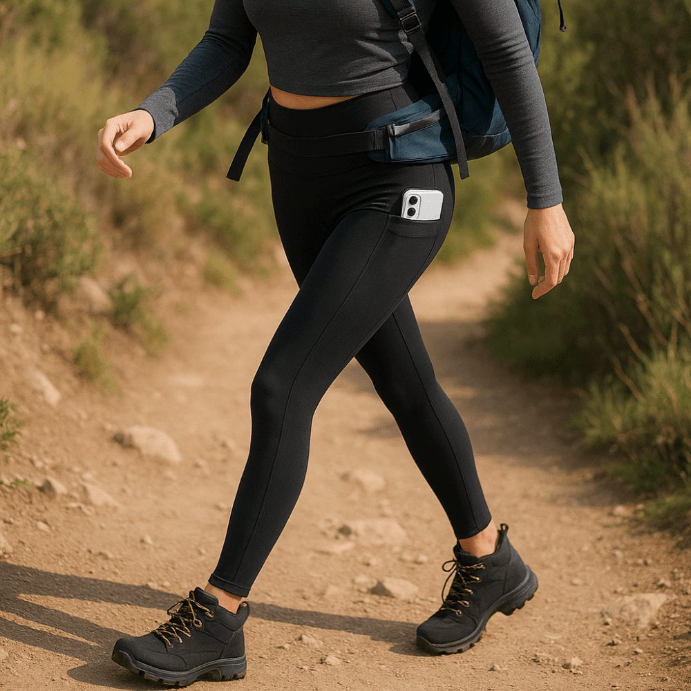 Leggings da trekking da donna a vita alta elasticizzati in tutte le direzioni
