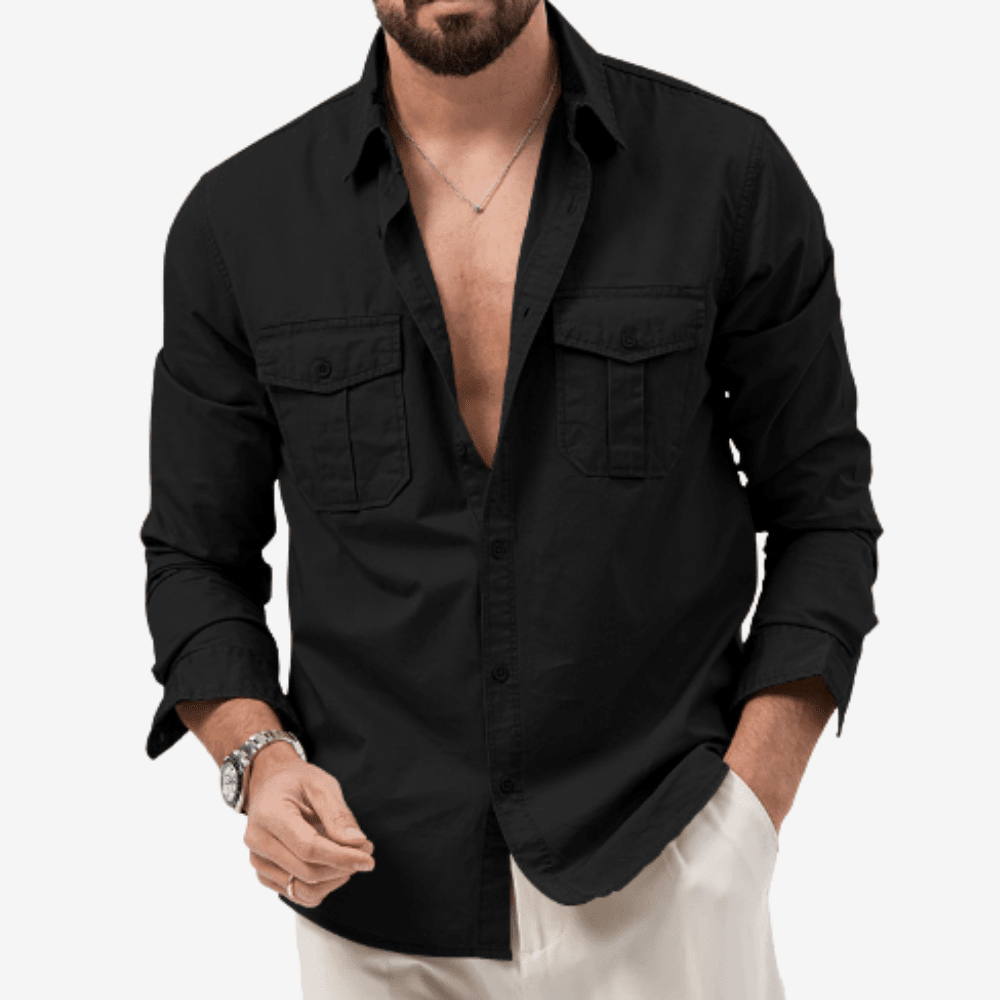 Camicia da trekking da uomo convertibile, ultraleggera e ventilata — Maniche trasformabili con cerniera