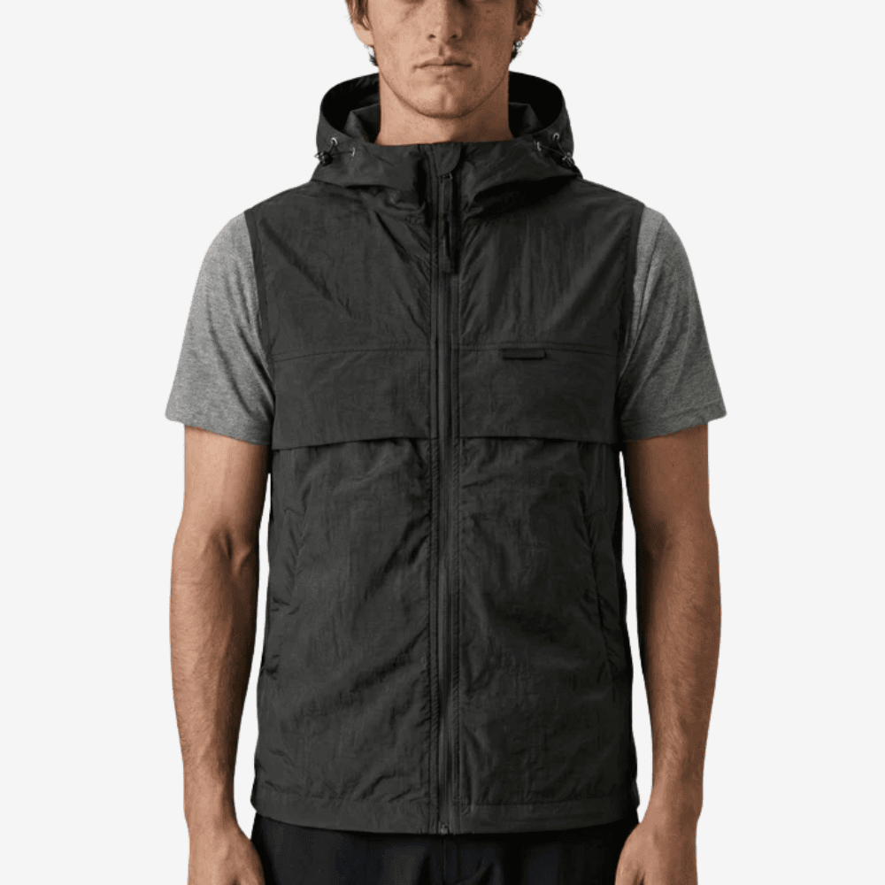 Gilet da trekking con cappuccio e senza maniche ultraleggero