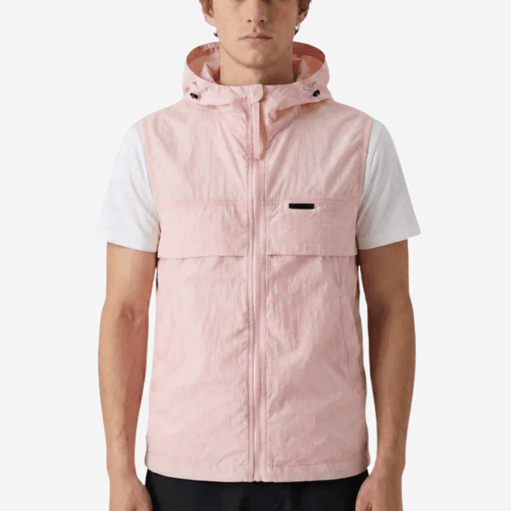 Gilet da trekking con cappuccio e senza maniche ultraleggero