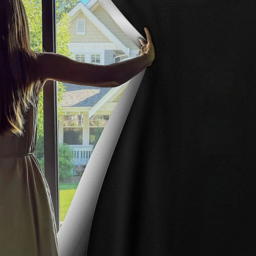 Self-Adhesive Blackout Window Film — Complete Light Blocking Cover
