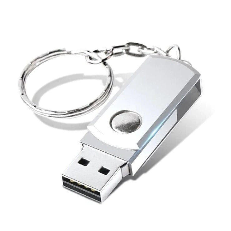 Clé USB 3.0 de 2 TB — format compact étanche, anneau pour porte-clés