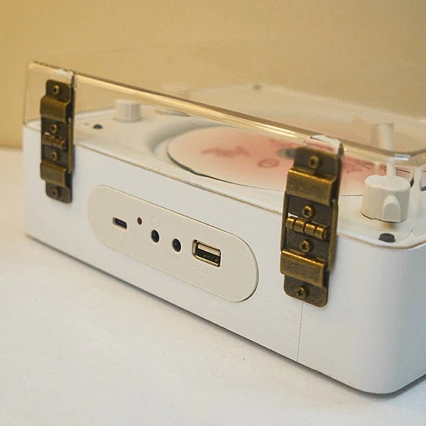مشغل أقراص CD مدمج بتصميم كلاسيكي — منصة صوتية للأقراص المضغوطة وUSB والبلوتوث
