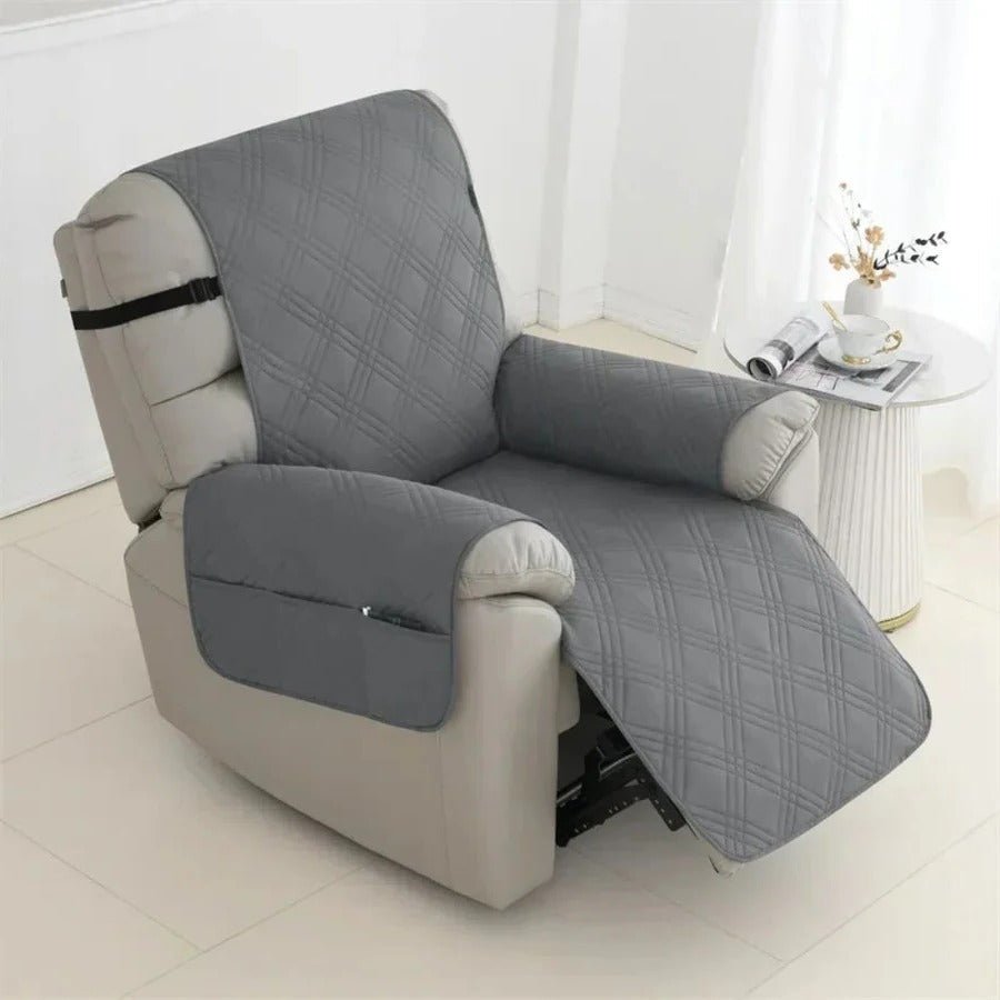 Quilted Recliner Chair Slipcover — Waterproof Armchair Cover