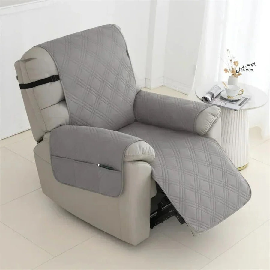 Quilted Recliner Chair Slipcover — Waterproof Armchair Cover