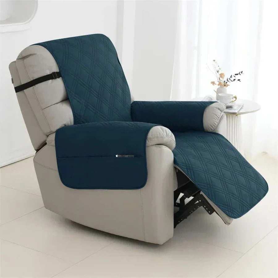 Quilted Recliner Chair Slipcover — Waterproof Armchair Cover