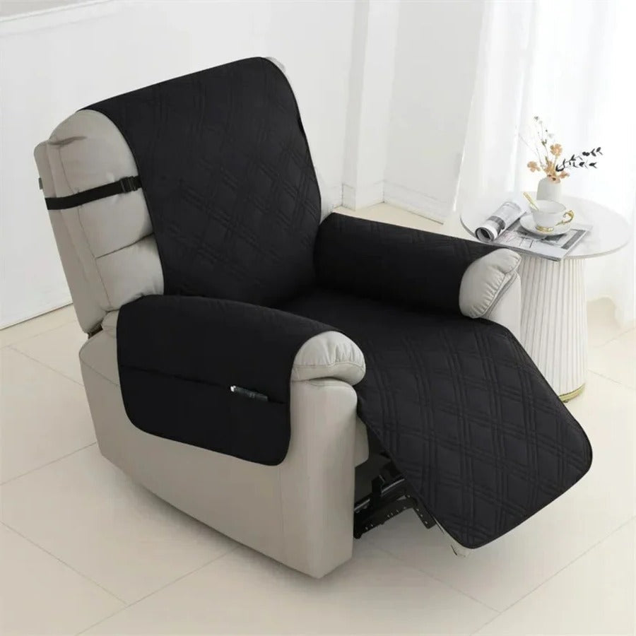 Quilted Recliner Chair Slipcover — Waterproof Armchair Cover