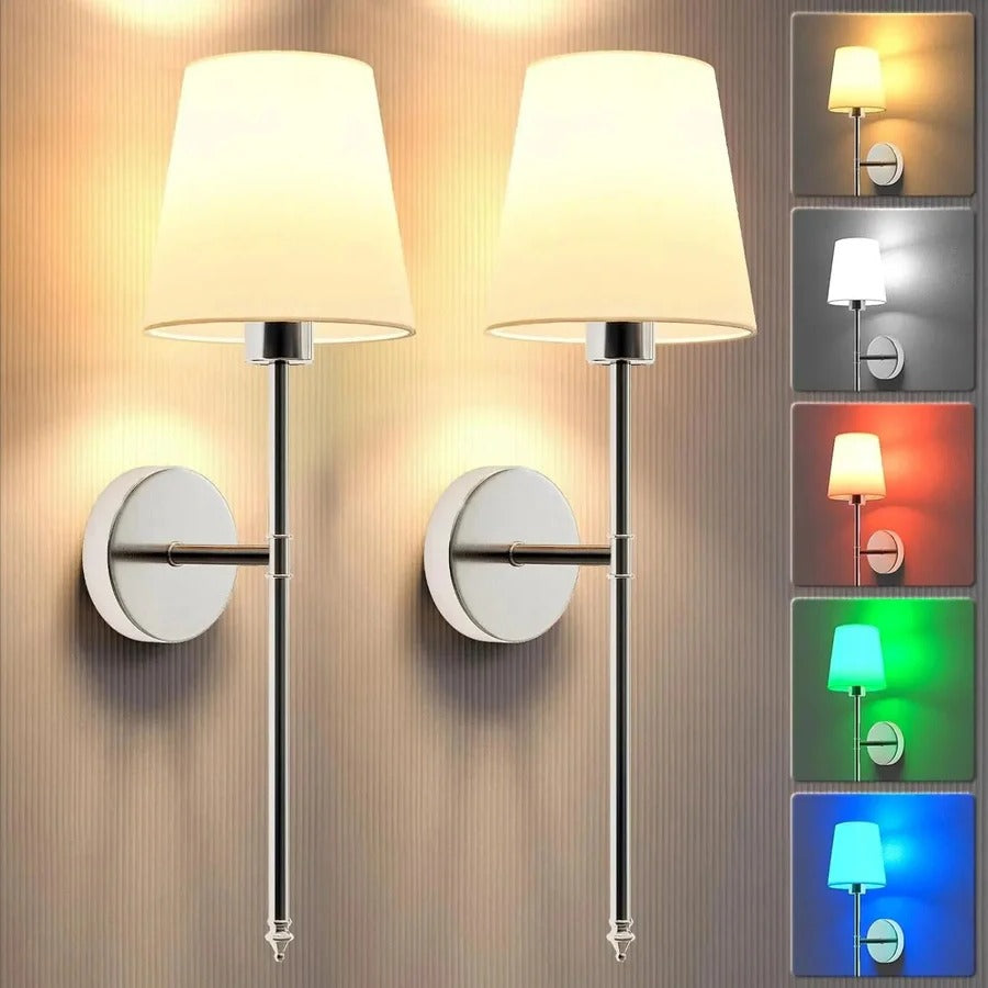Drahus 2-Pack Wireless Wall Lamps