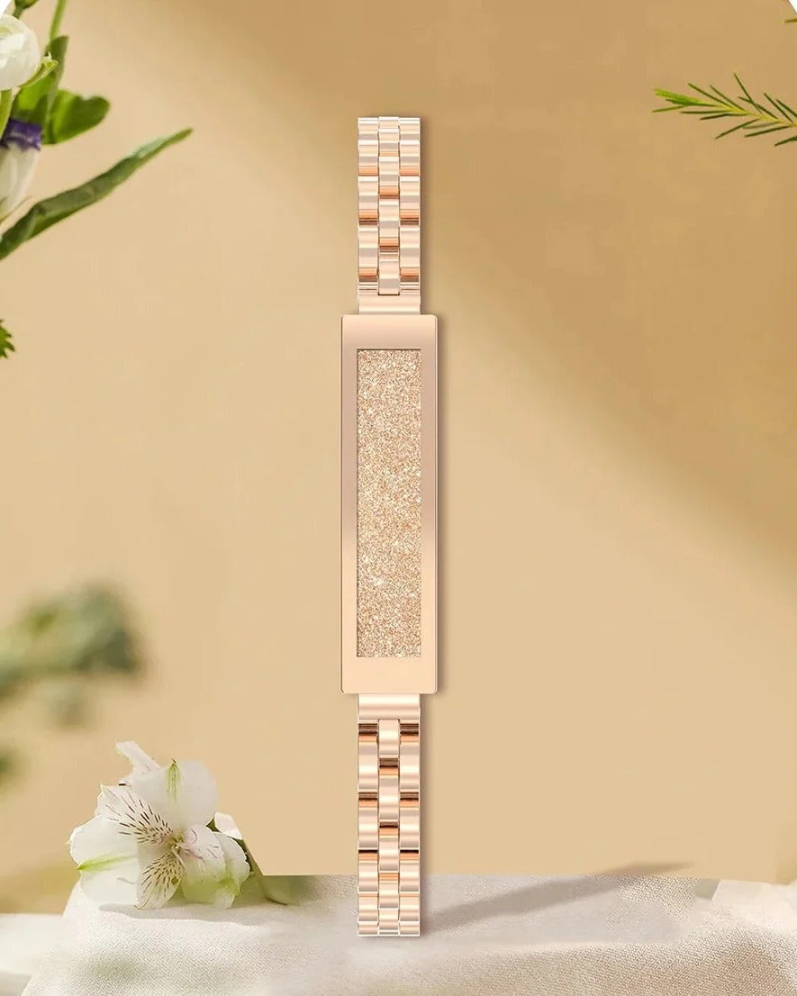 سوار لياقة ذكي نسائي بتصميم السلسلة — مراقبة معدل ضربات القلب والنوم والنشاط