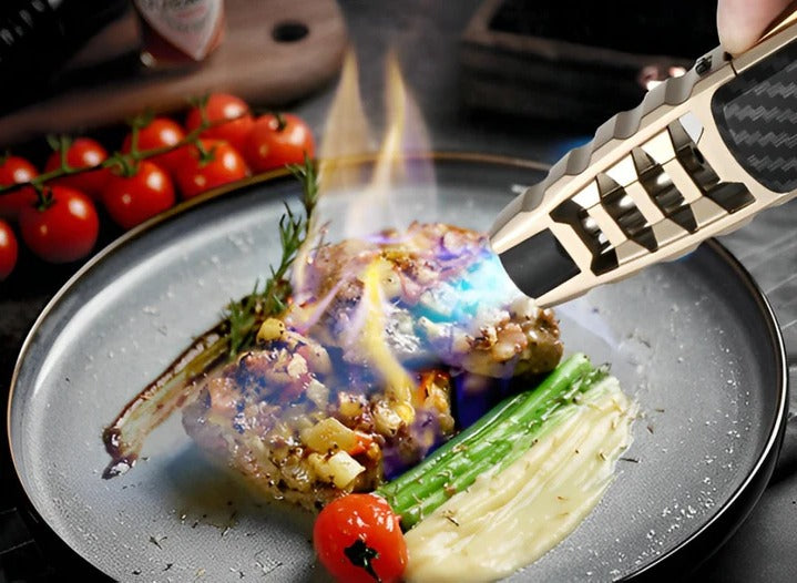 Justerbar lighter med blå flamme — Kompakt og bærbart design