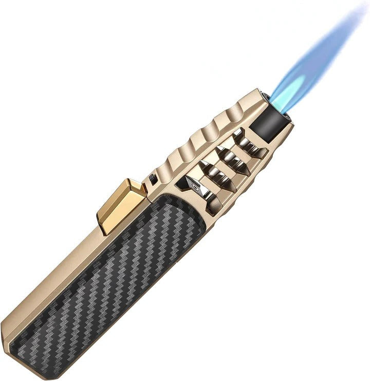 Justerbar lighter med blå flamme — Kompakt og bærbart design