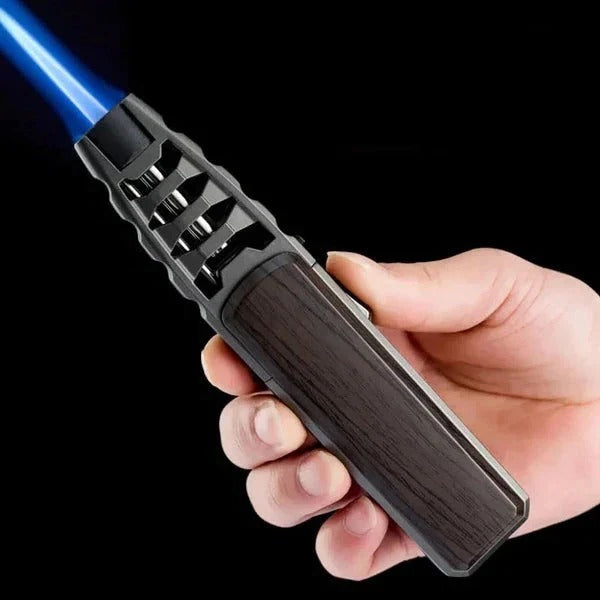 Justerbar lighter med blå flamme — Kompakt og bærbart design