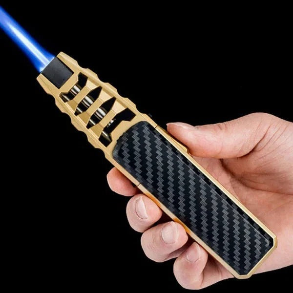 Justerbar lighter med blå flamme — Kompakt og bærbart design