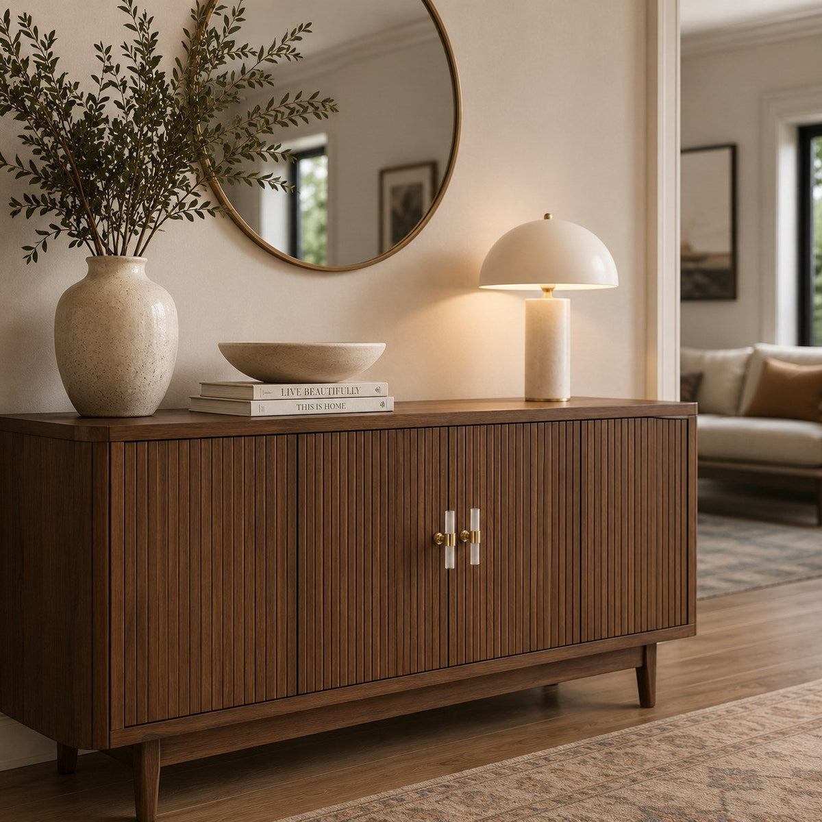 Modern Knurled Brass Cabinet Handle — Durable Grip Hardware