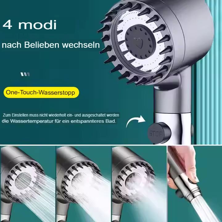 High-Pressure Shower Head — Powerful Water-Saving Spray Technology