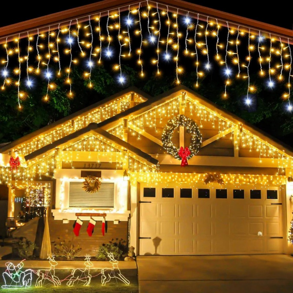 Stijlvolle led-kerstdecoratieset - warm oplichtende lampen
