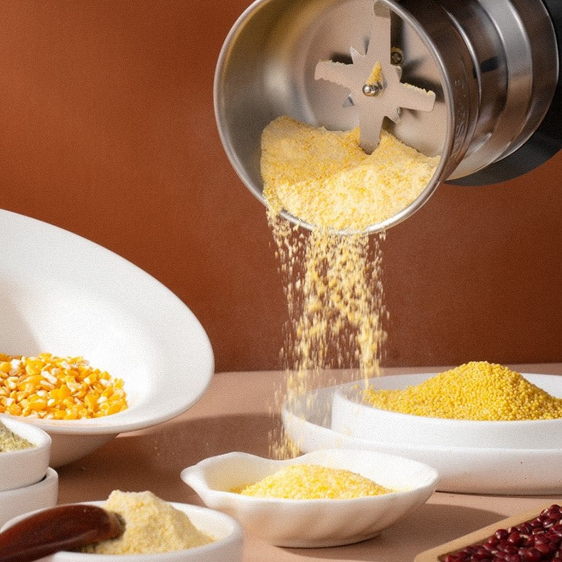Portable Electric Kitchen Grinder — Stainless Steel Housing, 300ml