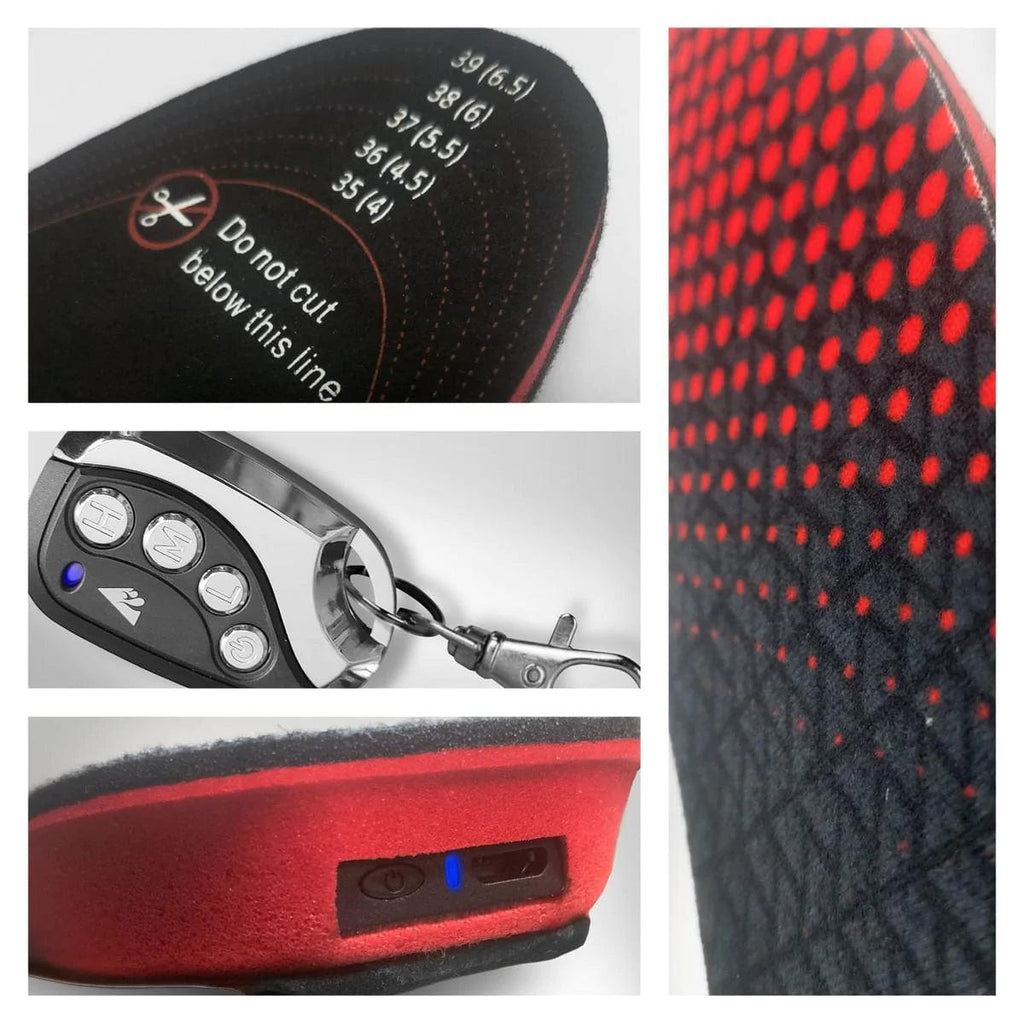 Rechargeable Wireless Heated Insoles — Extended Battery Life