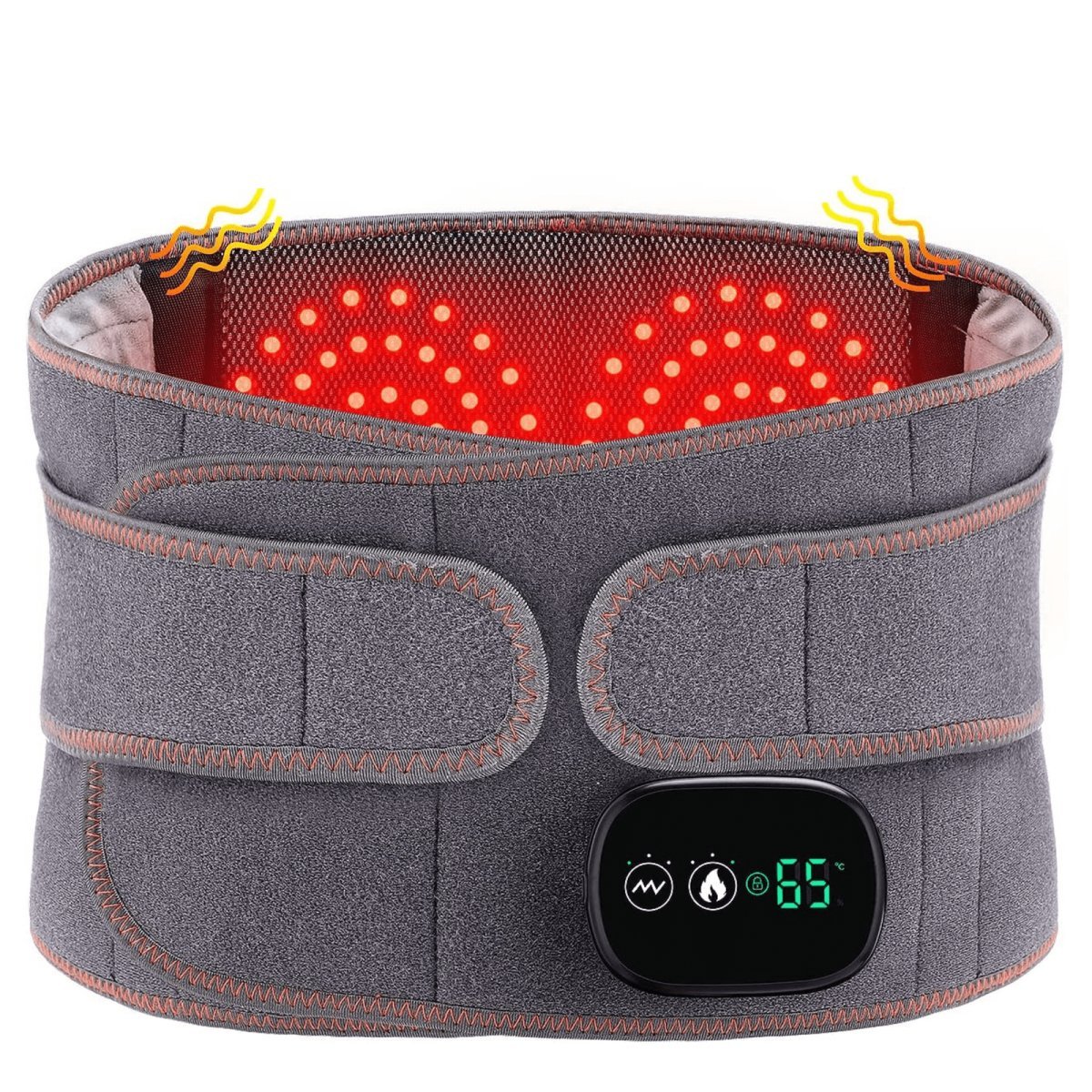 Wireless Heated Lower Back Support Belt – Adjustable Heat & Vibration Massage