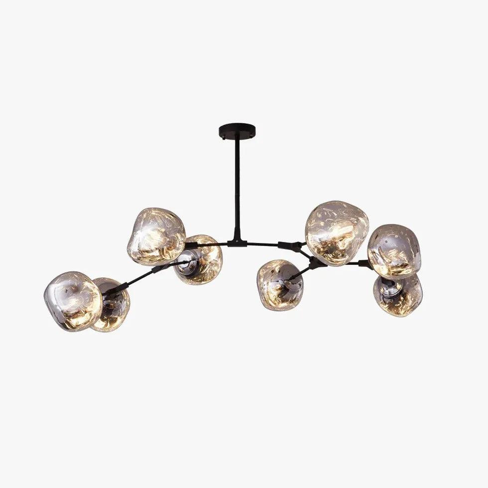Moderne metalen lavakroonluchter voor de woonkamer, in hoogte verstelbaar | boxzora