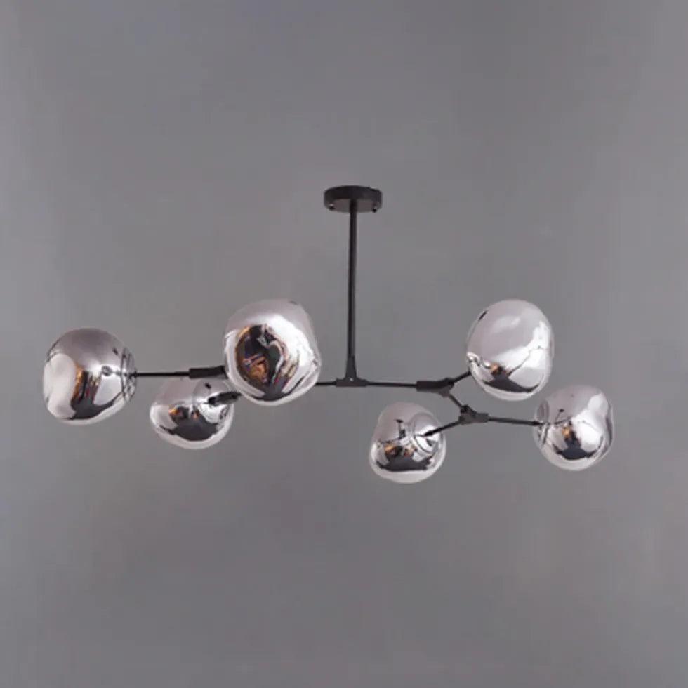 Moderne metalen lavakroonluchter voor de woonkamer, in hoogte verstelbaar | boxzora