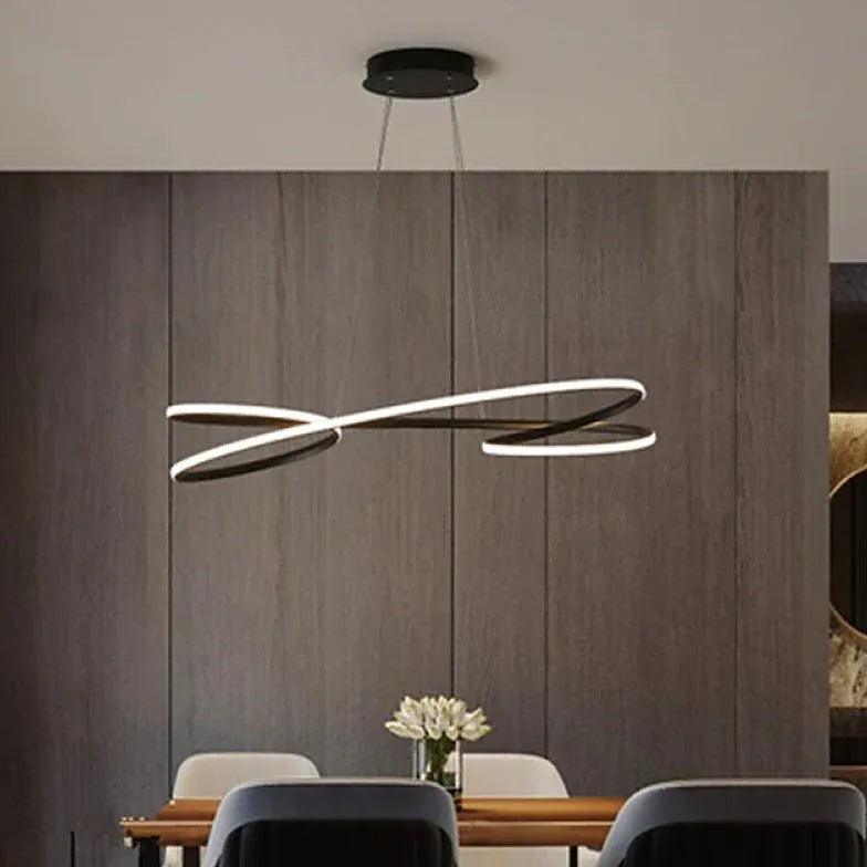 Ideias de iluminação suspensa linear para mesa de jantar | boxzora