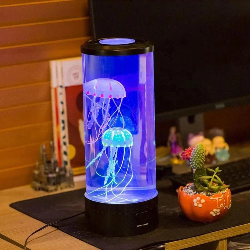 Lampada a meduse TIDELIGHT — Atmosfera ispirata all'oceano, movimento realistico delle meduse, illuminazione LED rilassante